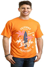 California Surf Men's Bamboo Viscose/Organic Cotton Short Sleeve Graphic T-Shirt Spun Bamboo