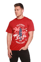 California Surf Men's Bamboo Viscose/Organic Cotton Short Sleeve Graphic T-Shirt Spun Bamboo
