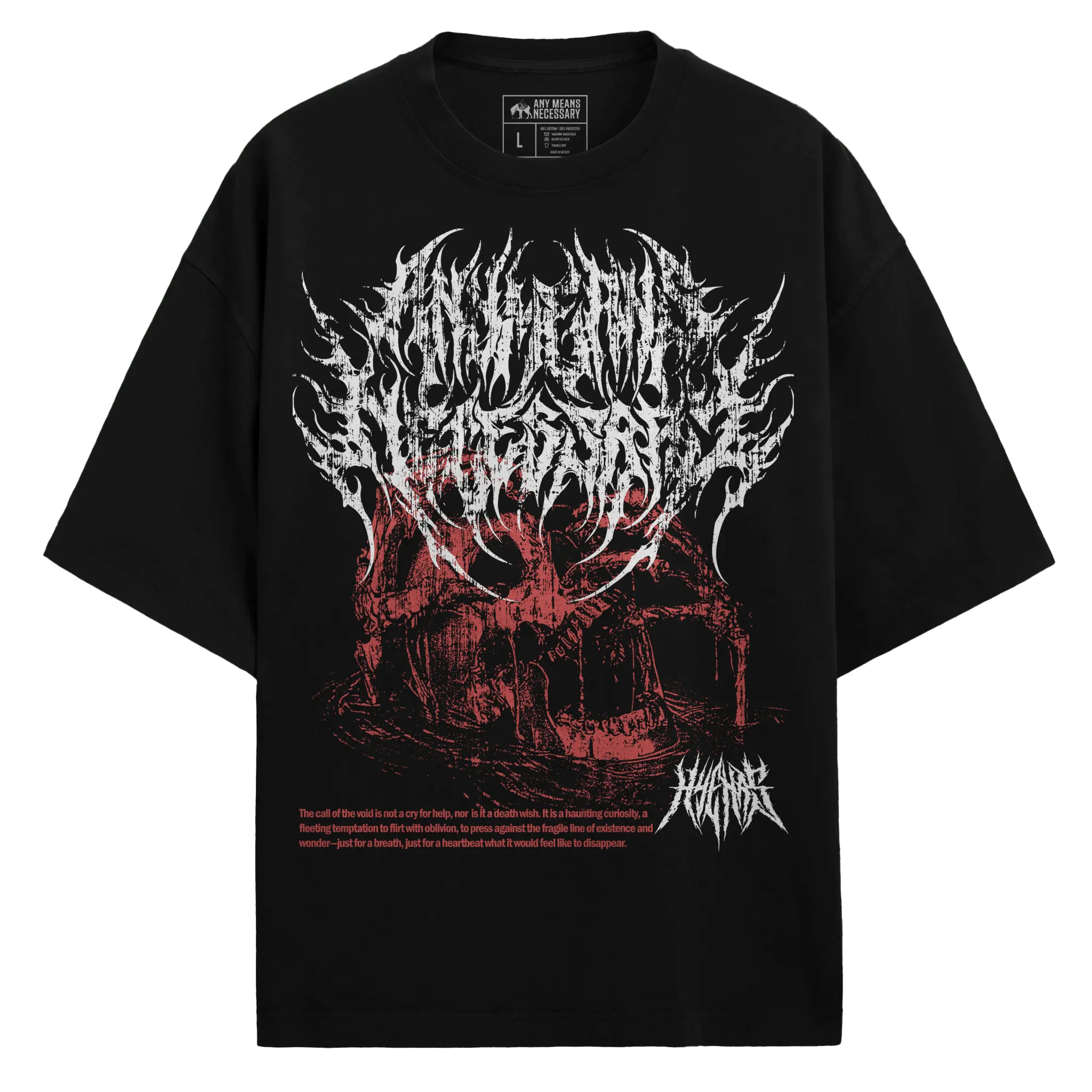 Call of the Void T-Shirt Black Any Means Necessary Clothing