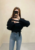 Camisole Knitted Cardigans Women Two Piece Sets 2021 Autumn Sweater Jacket Woman nowadaysfashion