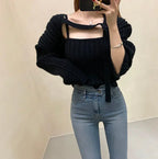 Camisole Knitted Cardigans Women Two Piece Sets 2021 Autumn Sweater Jacket Woman nowadaysfashion
