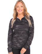 Women's Camo Monterey Quarter Zip White Water Life