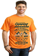Camping Adventure Men's Bamboo Viscose/Organic Cotton Short Sleeve Graphic T-Shirt Spun Bamboo