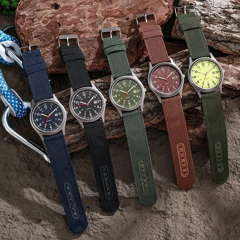Canvas men's casual fashion gift watch, quartz watch nowadaysfashion