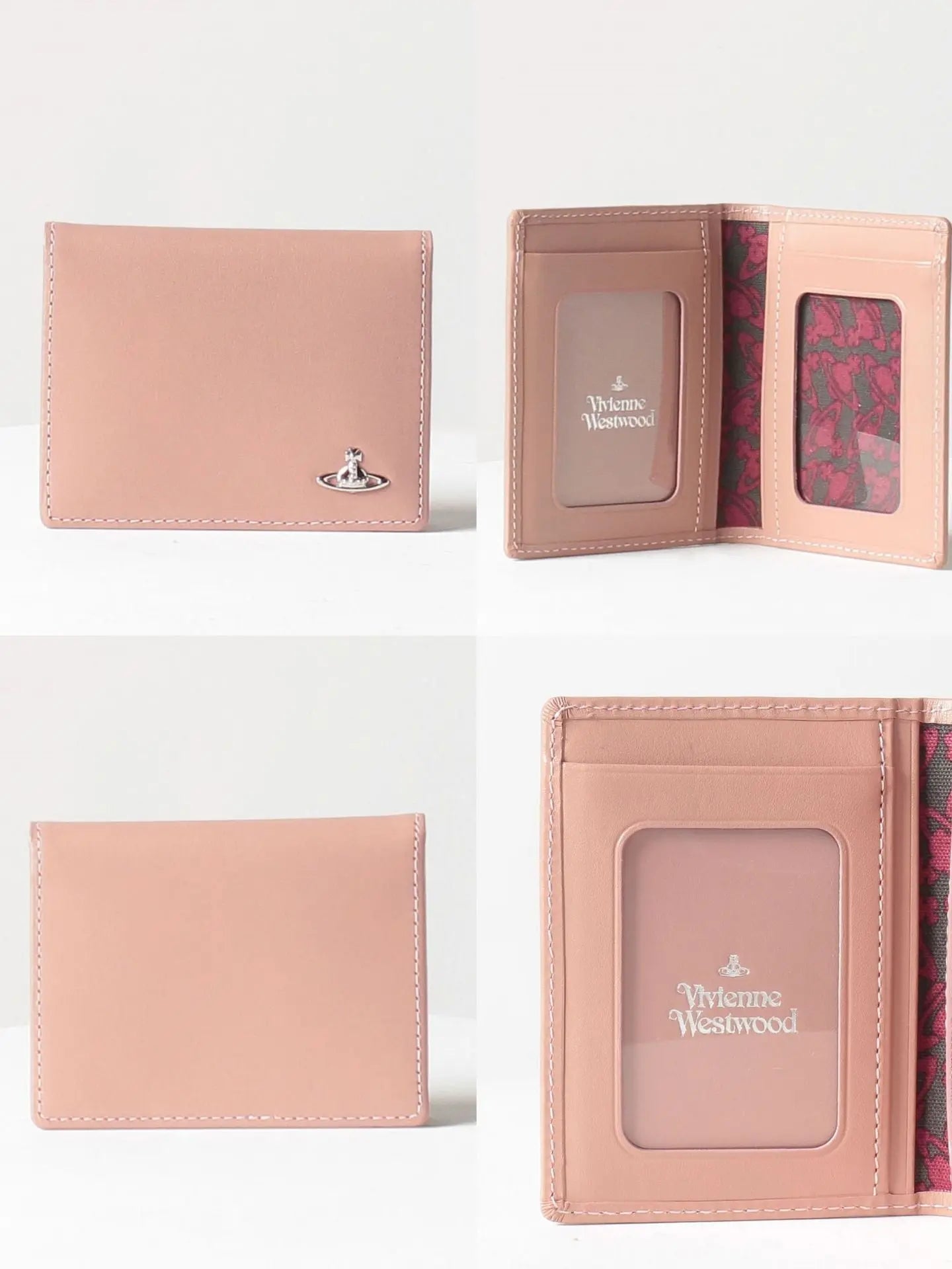 Card holder ID holder genuine leather long solid color nowadaysfashion