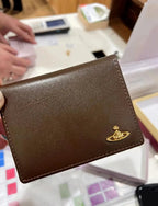 Card holder ID holder genuine leather long solid color nowadaysfashion