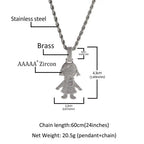 Cartoon Diamond Couple Pendant Necklace nowadaysfashion