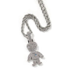 Cartoon Diamond Couple Pendant Necklace nowadaysfashion