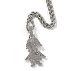 Cartoon Diamond Couple Pendant Necklace nowadaysfashion