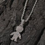 Cartoon Diamond Couple Pendant Necklace nowadaysfashion