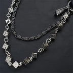 Carved leather dice vintage double-layer trouser chain waist chain nowadaysfashion