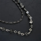 Carved leather dice vintage double-layer trouser chain waist chain nowadaysfashion