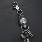 Carved leather dice vintage double-layer trouser chain waist chain nowadaysfashion