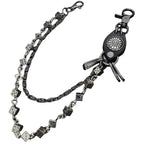 Carved leather dice vintage double-layer trouser chain waist chain nowadaysfashion