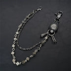 Carved leather dice vintage double-layer trouser chain waist chain nowadaysfashion