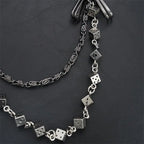Carved leather dice vintage double-layer trouser chain waist chain nowadaysfashion