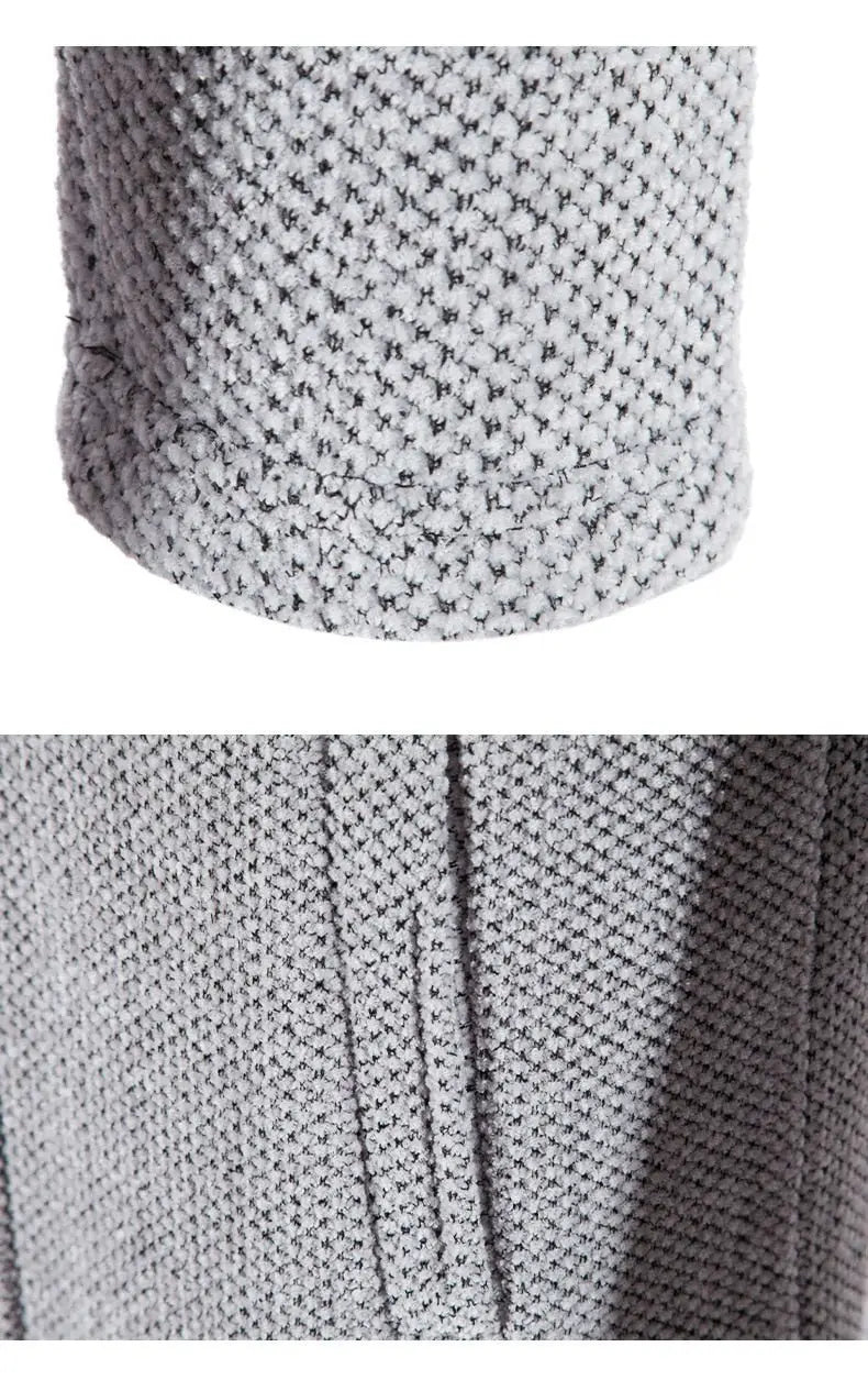 Cashmere Men's Cardigan Chenille Outer Sweater Coat Windbreaker - Blade & Thread