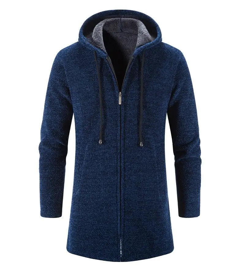 Cashmere Men's Cardigan Chenille Outer Sweater Coat Windbreaker - Blade & Thread