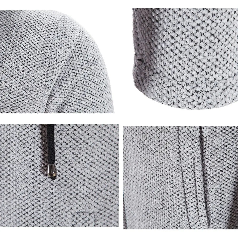 Cashmere Men's Cardigan Chenille Outer Sweater Coat Windbreaker - Blade & Thread