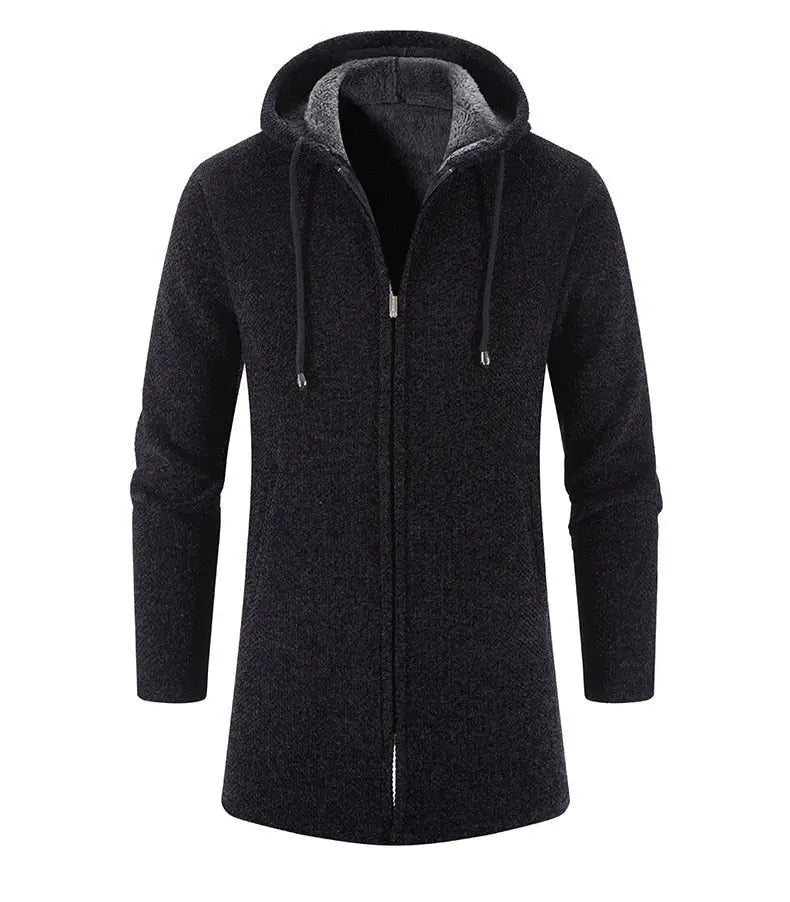 Cashmere Men's Cardigan Chenille Outer Sweater Coat Windbreaker - Blade & Thread