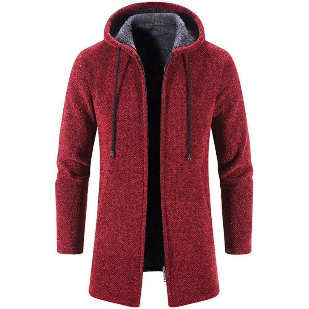 Cashmere Men's Cardigan Chenille Outer Sweater Coat Windbreaker - Blade & Thread