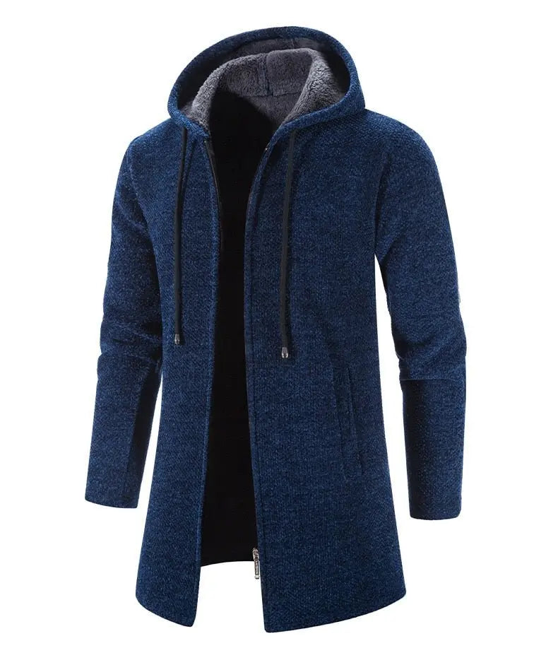 Cashmere Men's Cardigan Chenille Outer Sweater Coat Windbreaker - Blade & Thread