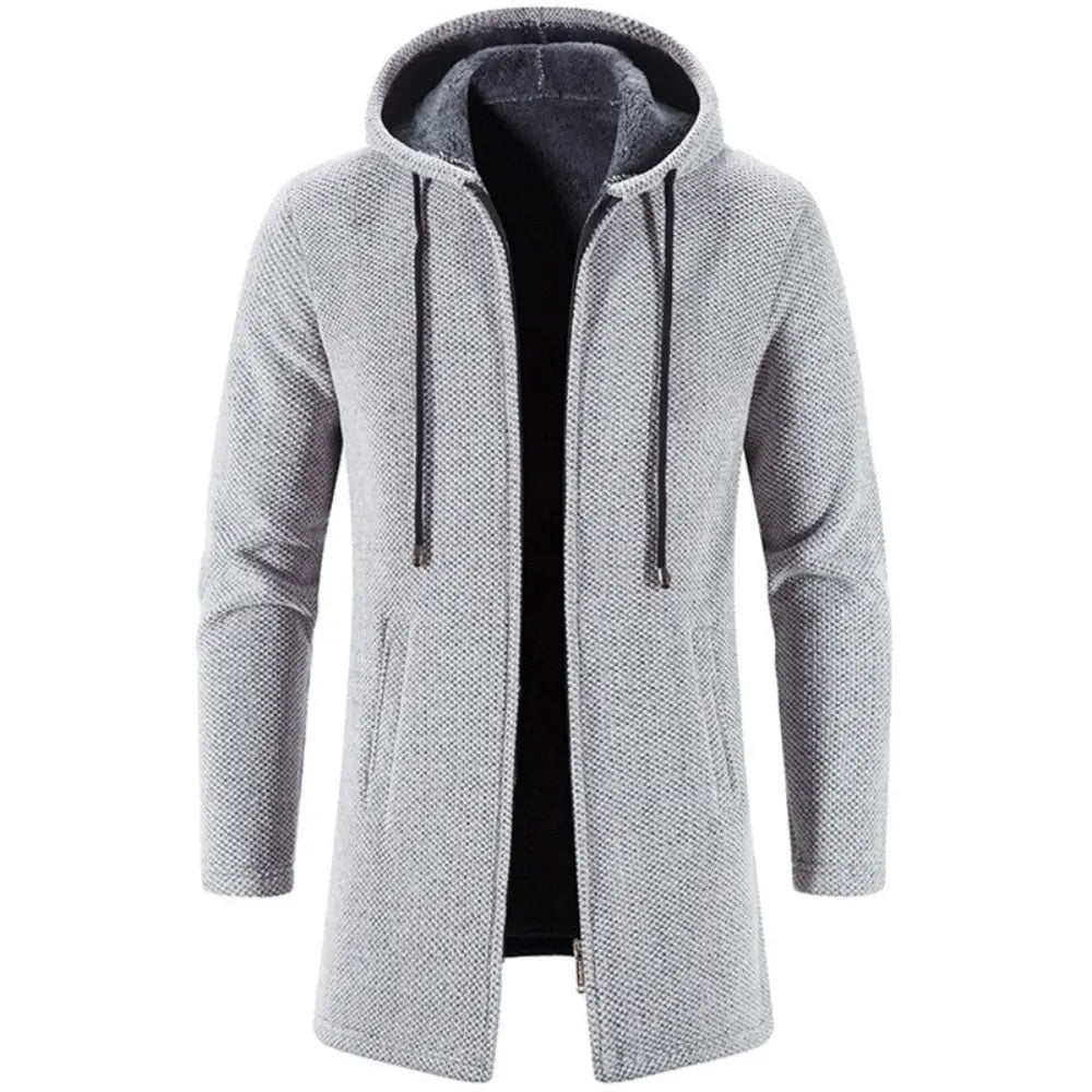 Cashmere Men's Cardigan Chenille Outer Sweater Coat Windbreaker - Blade & Thread