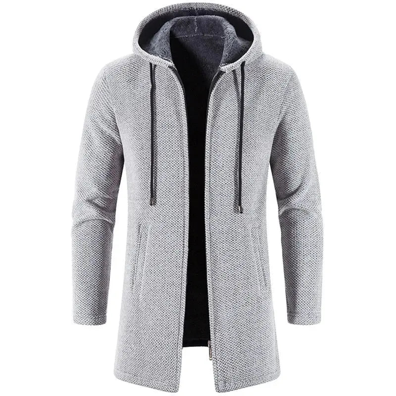 Cashmere Men's Cardigan Chenille Outer Sweater Coat Windbreaker - Blade & Thread