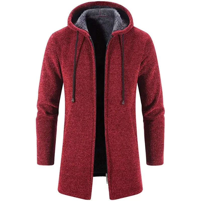 Cashmere Men's Cardigan Chenille Outer Sweater Coat Windbreaker - Blade & Thread