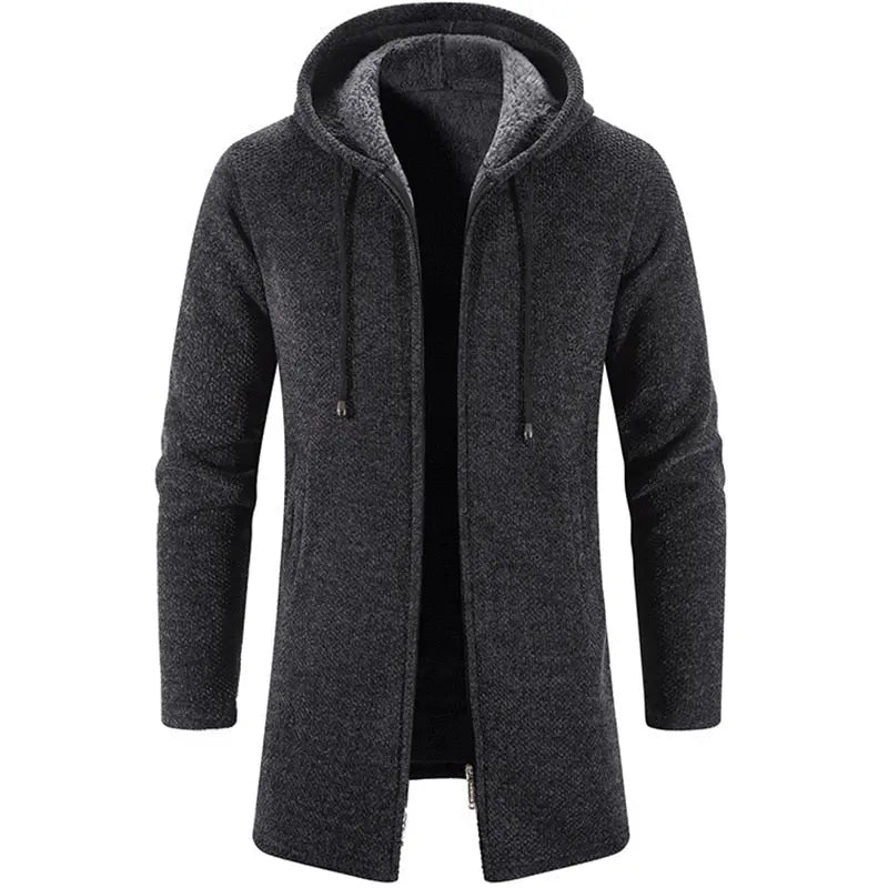 Cashmere Men's Cardigan Chenille Outer Sweater Coat Windbreaker - Blade & Thread