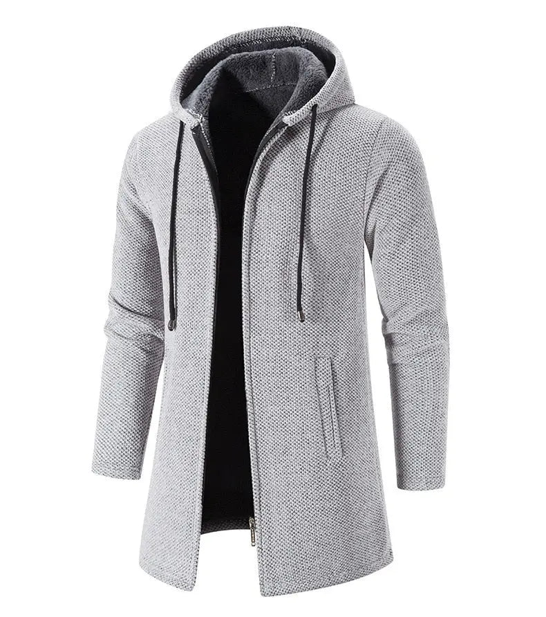 Cashmere Men's Cardigan Chenille Outer Sweater Coat Windbreaker - Blade & Thread