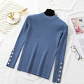 casual autumn winter women thick sweater pullovers long sleeve button o-neck nowadaysfashion