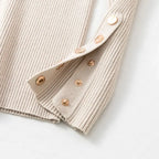 casual autumn winter women thick sweater pullovers long sleeve button o-neck nowadaysfashion