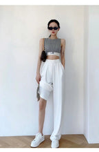 Casual Baggy Trousers Women Summer High-Waist Pants Loose Straight Mopping Pants nowadaysfashion