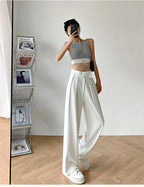 Casual Baggy Trousers Women Summer High-Waist Pants Loose Straight Mopping Pants nowadaysfashion