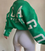 Casual Letters Print Sweatshirt Women Long Sleeve Loose Hoodies Y2k Streetwear nowadaysfashion