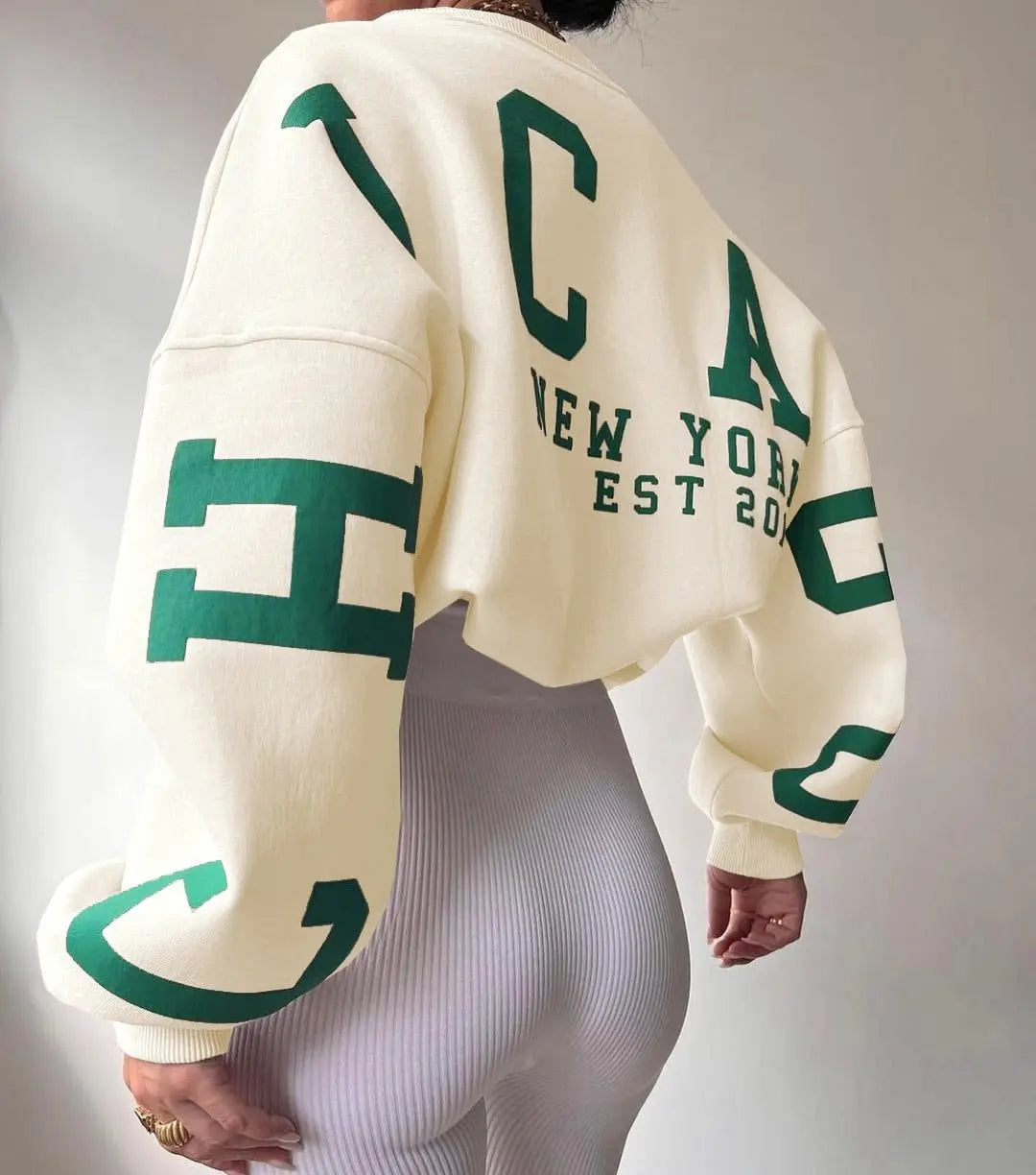 Casual Letters Print Sweatshirt Women Long Sleeve Loose Hoodies Y2k Streetwear nowadaysfashion
