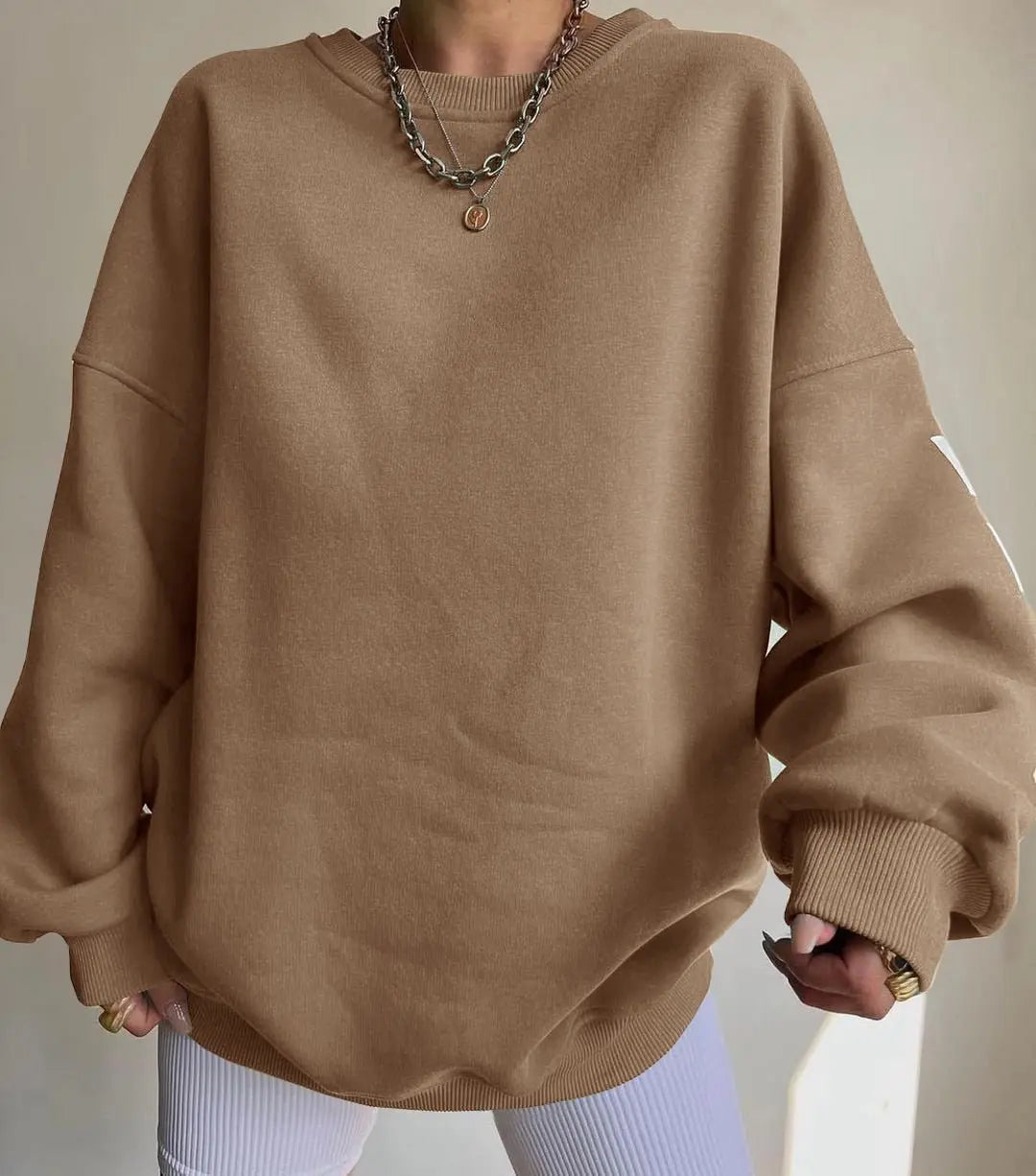 Casual Letters Print Sweatshirt Women Long Sleeve Loose Hoodies Y2k Streetwear - Blade & Thread