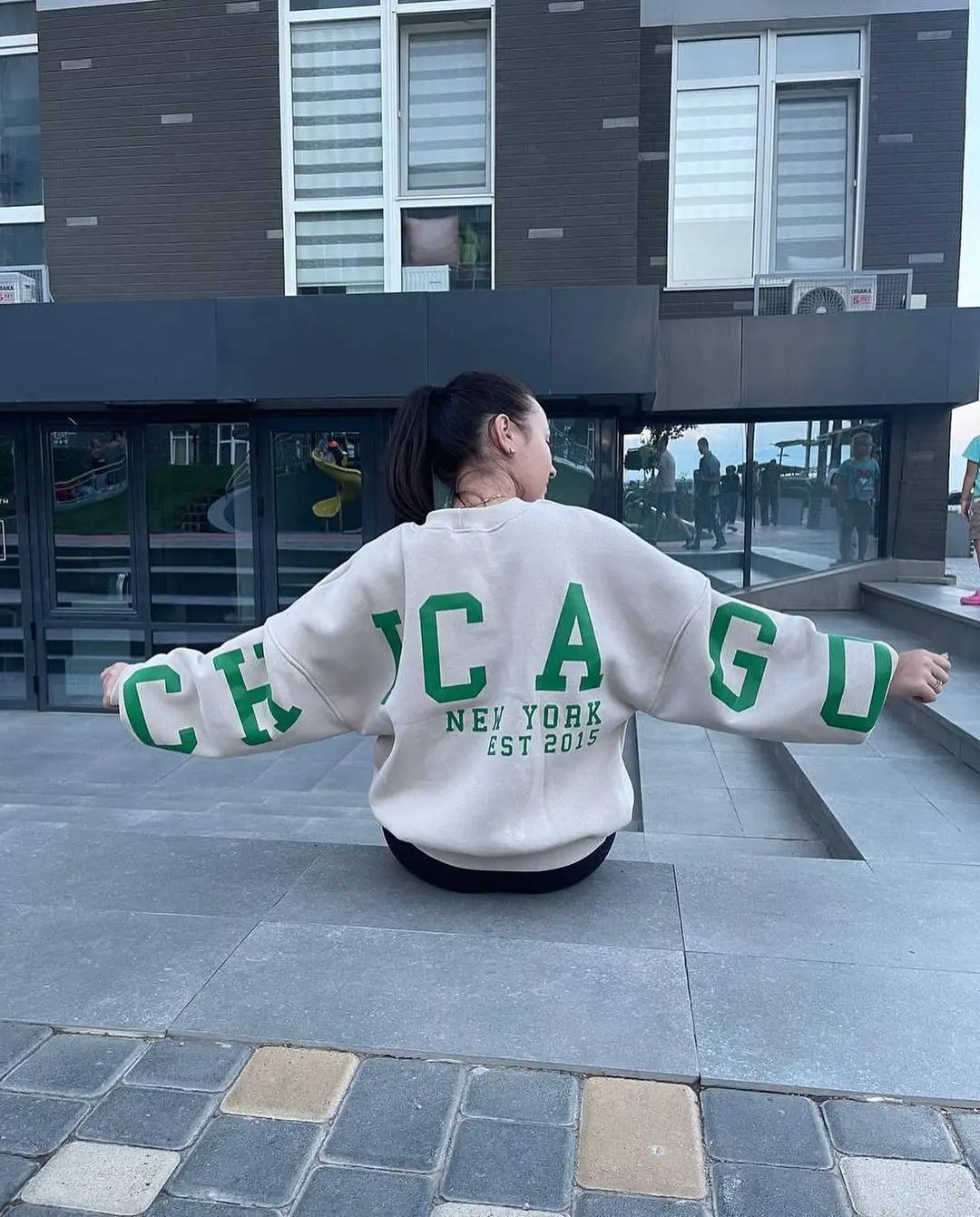 Casual Letters Print Sweatshirt Women Long Sleeve Loose Hoodies Y2k Streetwear nowadaysfashion