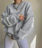 Casual Letters Print Sweatshirt Women Long Sleeve Loose Hoodies Y2k Streetwear nowadaysfashion