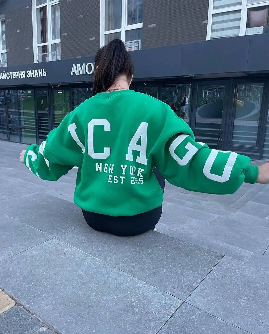 Casual Letters Print Sweatshirt Women Long Sleeve Loose Hoodies Y2k Streetwear nowadaysfashion