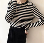 Casual O-neck Women Striped T-shirts  Spring Summer Short Sleeve Loose Female Tops nowadaysfashion