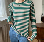 Casual O-neck Women Striped T-shirts  Spring Summer Short Sleeve Loose Female Tops nowadaysfashion
