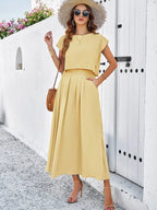 Casual solid color vest dress nowadaysfashion