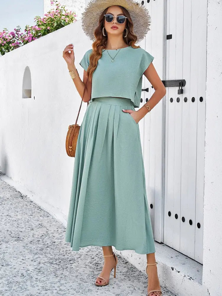 Casual solid color vest dress - Blade & Thread