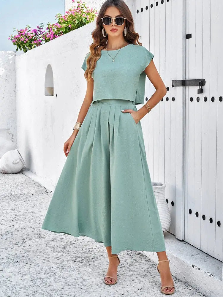 Casual solid color vest dress - Blade & Thread