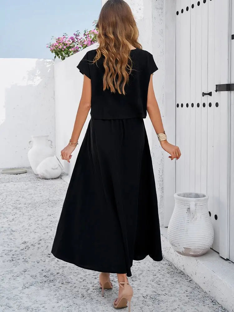 Casual solid color vest dress nowadaysfashion