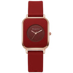 Casual square-shaped, elegant quartz silicone strap student watches. nowadaysfashion
