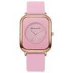 Casual square-shaped, elegant quartz silicone strap student watches. nowadaysfashion