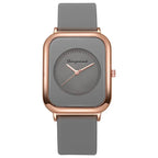 Casual square-shaped, elegant quartz silicone strap student watches. nowadaysfashion